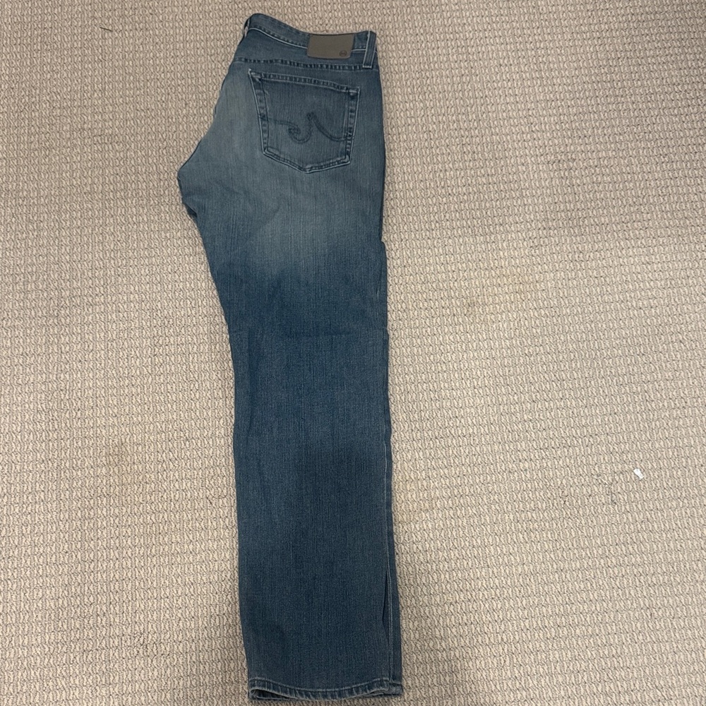 AG Adriano Goldschmied washed Blue Straight Jeans